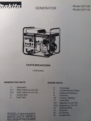 Power Plant Generator G5710R G5711R 
