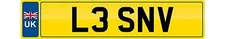 LES LESLEY Private number plate cherished registration personal L3 SNV car reg