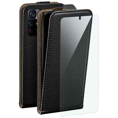 Handy Tasche für Xiaomi Poco M4 Pro 5G Handyhülle Flip Schutz Hülle mit Folie