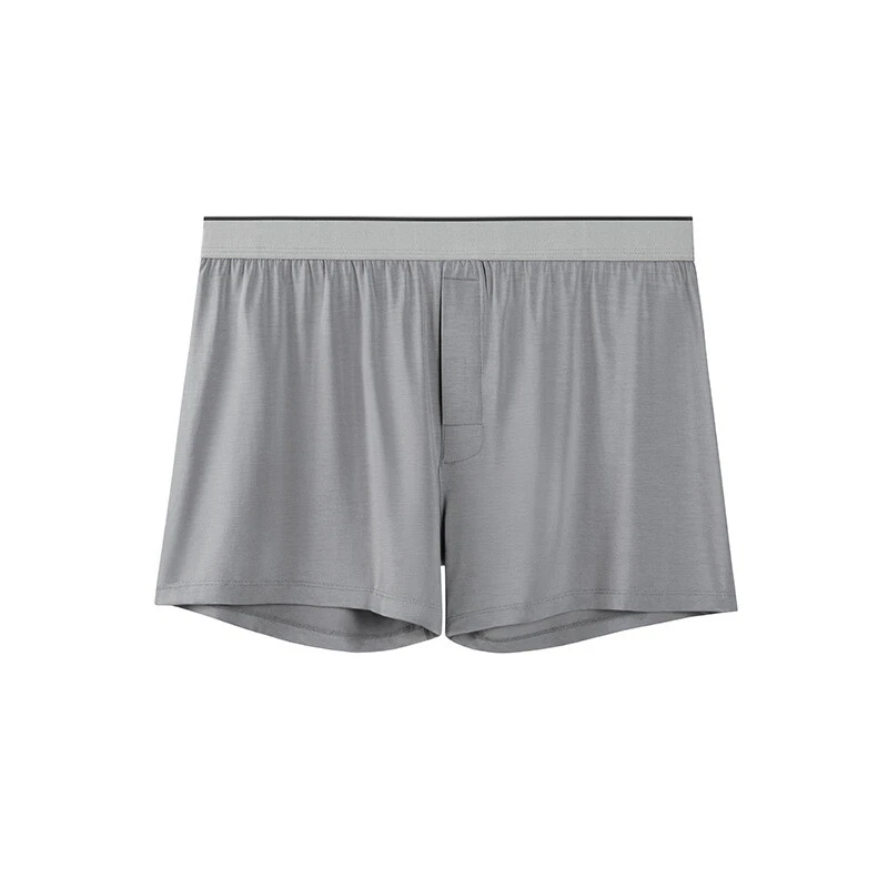 Calzoncillos boxer modales para hombre ropa interior color liso calce suelto talla grande ropa para el hogar Foto 4 de 4
