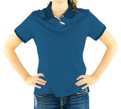 Devon & Jones Ladies' Northport Jersey Striped Polo 100% peruvian pima cotton
