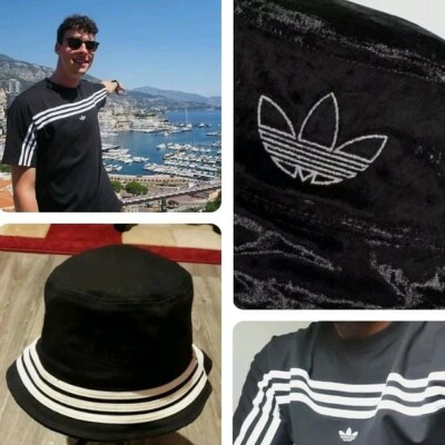 sunglasses matching bucket hat and shirt