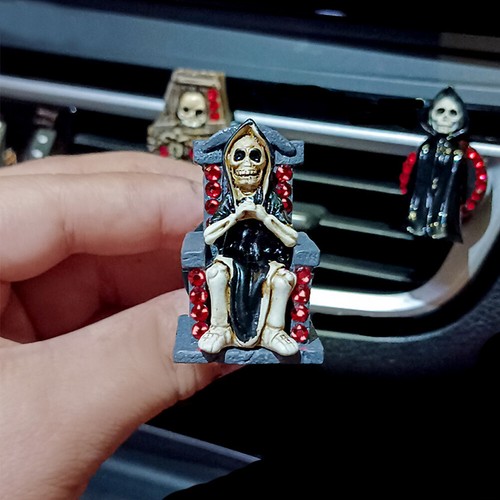 Skull Design Car Air Freshener Vent Clip Perfume Diffuser Automobile Perfume Air - Imagen 12 de 15
