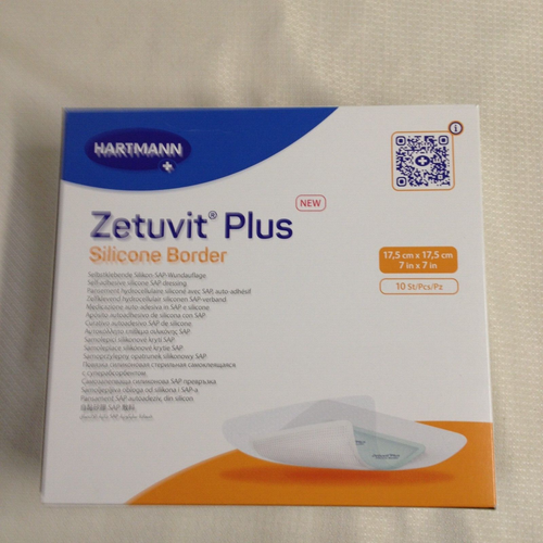 Borde de silicona Hartmann Zetuvit Plus 413924 -7 x 7 caja de 10 x 2 - CADUCIDAD 12/26 - Imagen 2 de 4