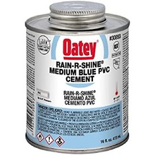 Oatey 30893 PVC Rain-R-Shine Cement, 16-Ounce, Blue