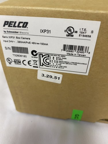 Pelco IXP31 Sarix 3 MP H.264 Indoor Day/Night Fixed Box IP Camera (no lens) - Picture 5 of 6