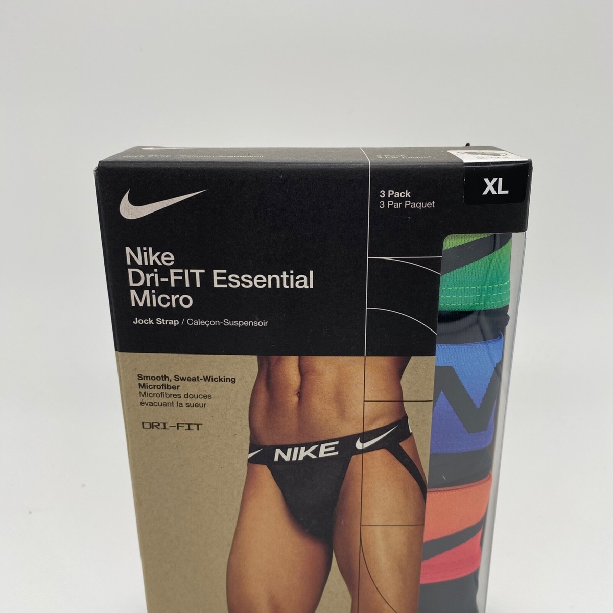 for men suspensorios nike Nike Men's Dri-Fit Essential Micro Jock Strap Pack Green Blue