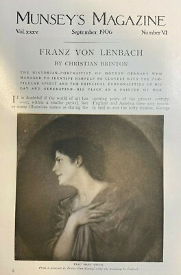 1906 Artist Franz Von Lenbach illustrated