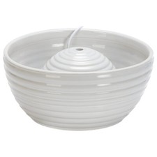 Beeztees Trinkbrunnen Jaap für Katzen 1,5 l Keramik weiß Filter Pumpe 21x21x9