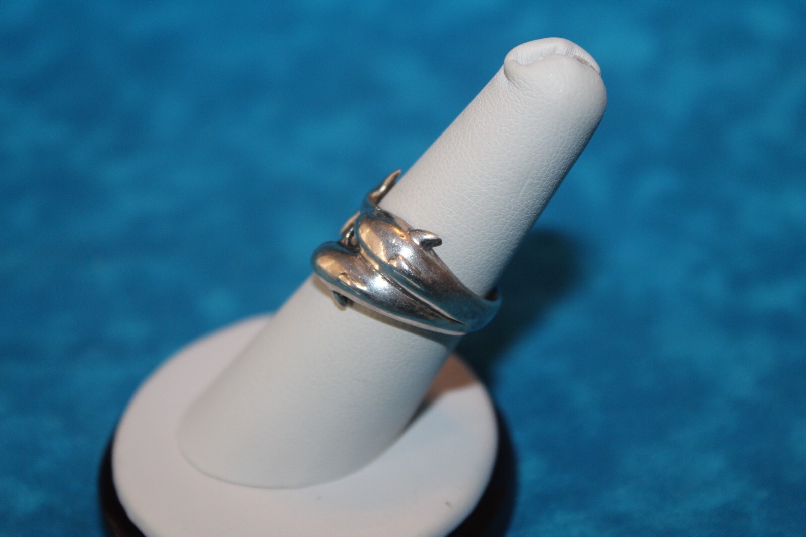 Double Dolphin Sterling Silver Ring - image 5