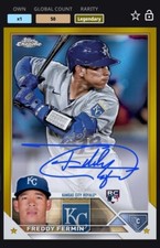 Topps Bunt Freddy Fermin RC Royals Chrome Gold Legendary Limited to 50 *Digital