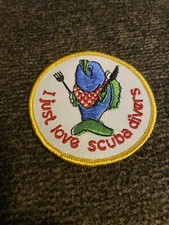 VTG I JUST LOVE SCUBA DIVERS Sew On Patch