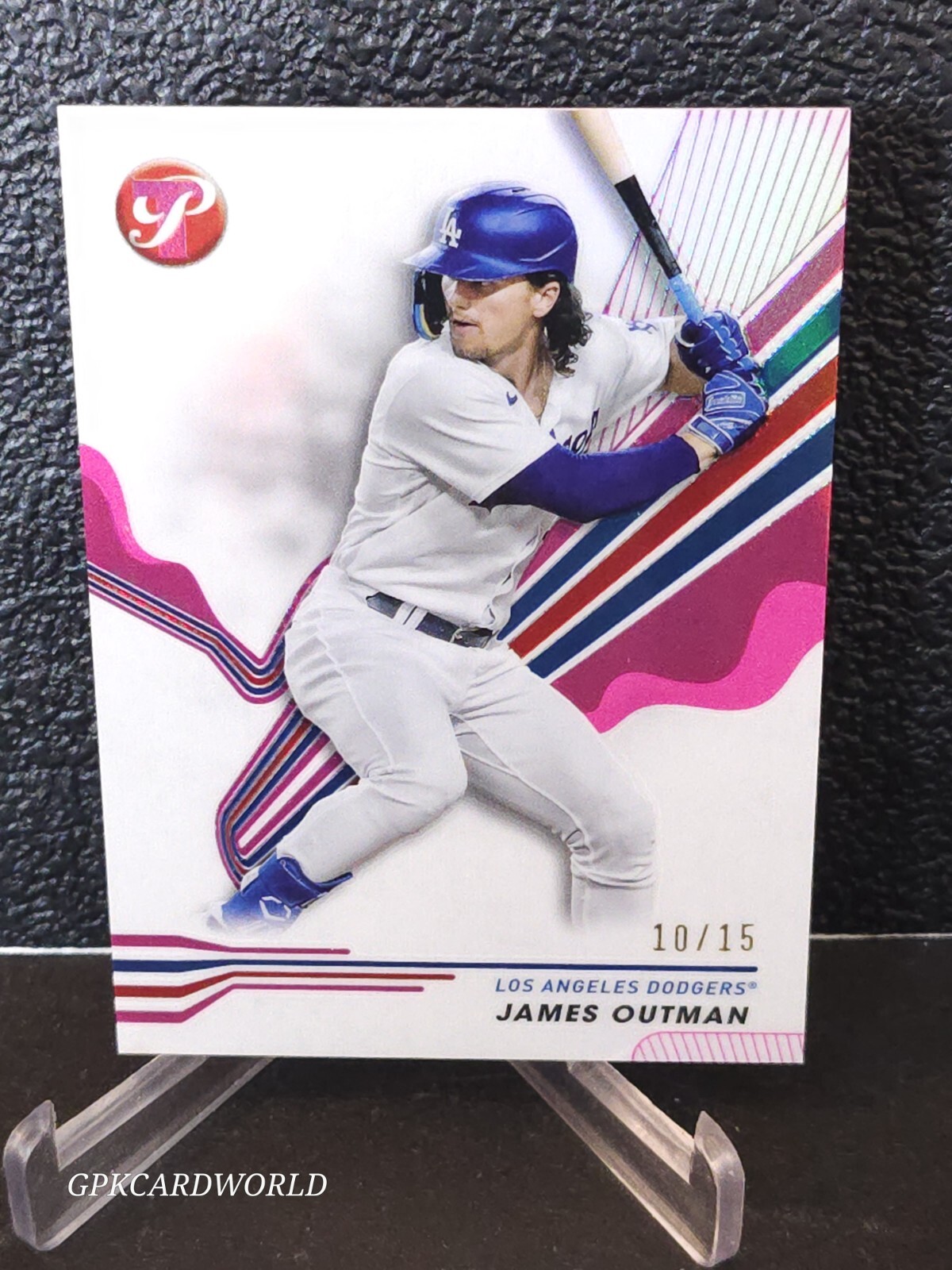 2024 TOPPS PRISTINE JAMES OUTMAN PINK REFRACTOR 10/15 LOS ANGELES DODGERS