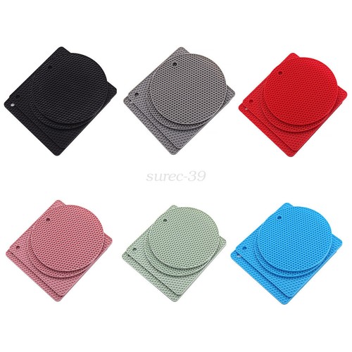 4pcs Honeycomb Silicone Heat Resistant Mats Table Cup Pot Coasters Home Kitchen - Picture 8 of 20