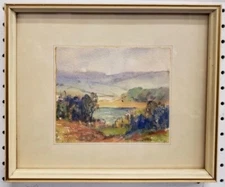 FLORENCE REINHOLD EARNIST  1940 ORIGINAL WATERCOLOR * IMPRESSIONIST * GORGEOUS !