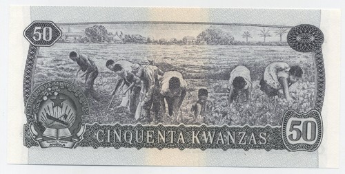 Angola 50 Kwanza 14-8-1979 Pick 114.s UNC Uncirculated Banknote Serial T/A - Picture 2 of 2