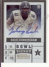 zach cunningham rookie rc draft auto autograph vanderbilt vandy college #/99 17