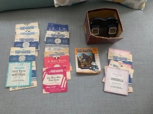 Vintage 1940s Sawyers View Master Black Bakelite 12 Reels Snow White Nat Parks