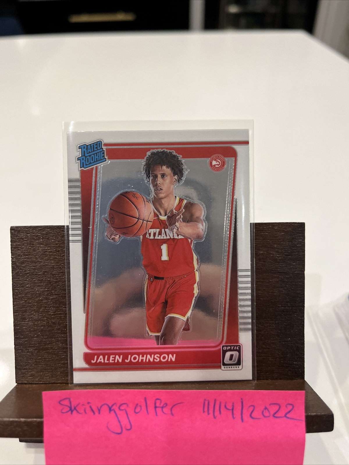 Jalen Johnson 2021-2022 Donruss Optic Rated Rookie No. 181