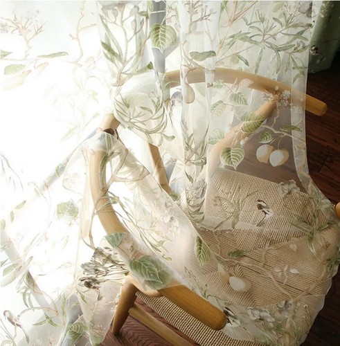 Country Curtains Living room Cotton Linen Window Window Blackout French Drapes - Picture 25 of 28
