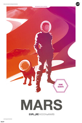 NASA Scientific Educational Astronomy JPL Exploration Moon to Mars Poster