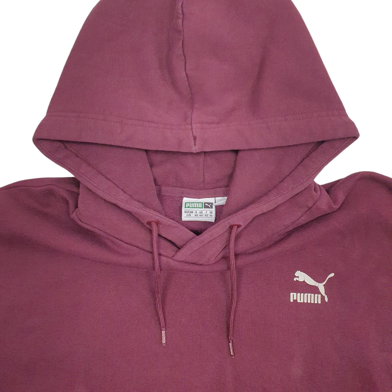 PUMA Hoodie Cotton Blend Jumper Sweatshirt Womens L image 2