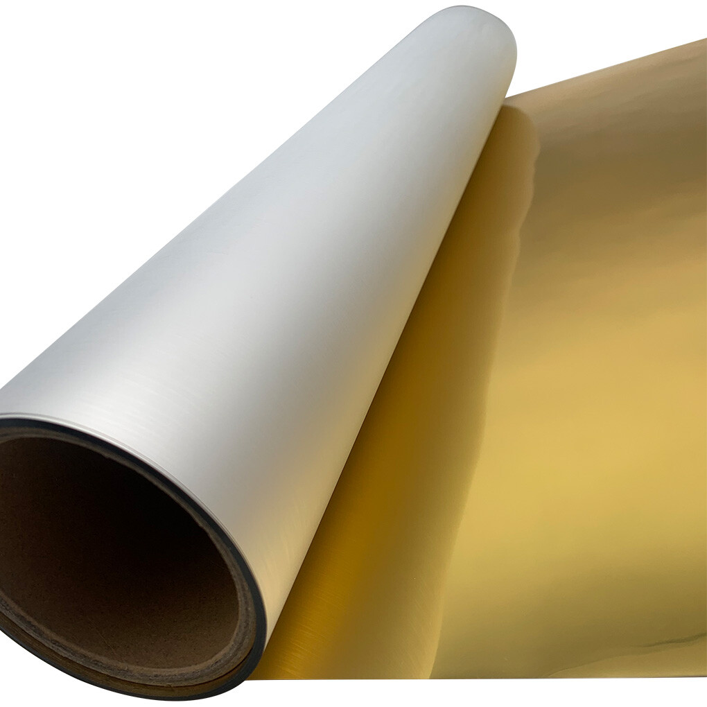 QOMOLANGMA 13in x 16.4ft DTF Gold Foil Film Roll Cold Peel US Stock