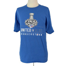 New York Rangers shirt adult men's XL extra large Blue Stanley Cup NHL Hockey