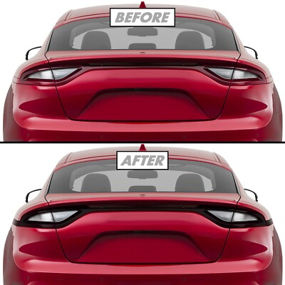 FOR 2018-2021 Kia Stinger Tail Light Cutout SMOKE Precut Vinyl Tint Overlays