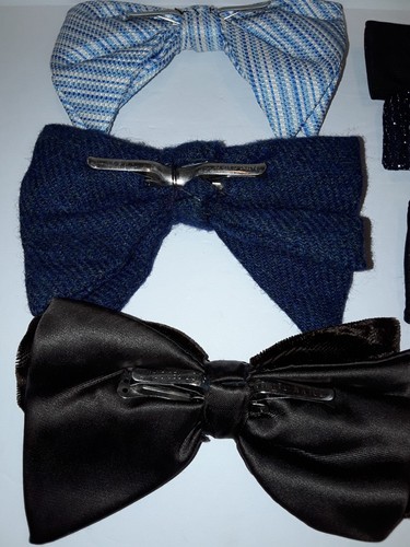Lot of 6 Vintage Clip-On Bow Ties, ROYAL, JOYLN, PANTENT W/Storage Box - Picture 5 of 11