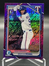 2024 Bowman Chrome BRAYLIN MOREL PURPLE SHIMMER REFRACTOR 9/250 #BCP-192