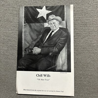 Vintage Dmitri Vail Dallas Painter Photographer Chill Wills  Brochure