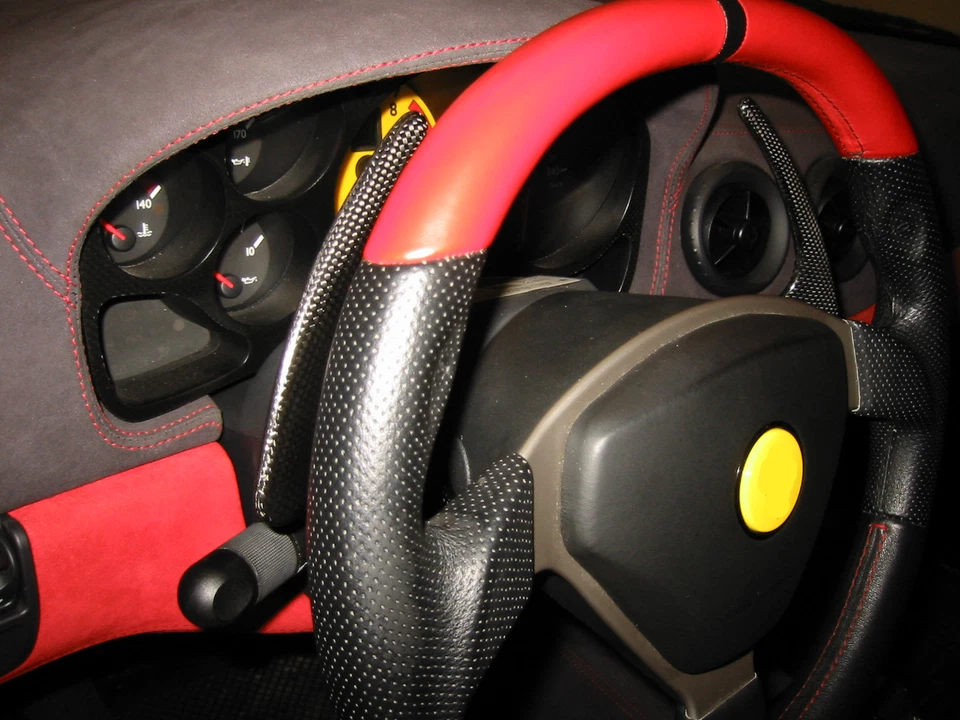 Carbono Schaltwippen para Ferrari 360 Modena 360 Spider F1 Auténtico Cfk 2teilig - Imagen 3 de 4