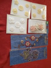 Lot Of 6 Packages Floral Appliques NEW IN PACKAGES