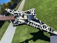 2014 Evh Stripe Series Star - Black And White - Floyd Rose &amp; D Tuna