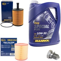 MotoröL Filter Set 10W30 5 Liter + ÖLablassschraube FüR Audi A6 Avant 4F TDI