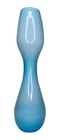 Tall Mid-Century Murano Vintage Art Glass Vase Sommerso Design Blue and White
