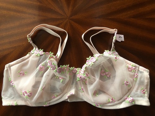 Victoria's Secret Women's Dream Angels Push Up WO Padding Rosebud Bra 36C NWT