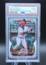 2023 Bowman Chrome Ariel Almonte Speckle Refactor Reds Prospect PSA 9 Mint BCP78