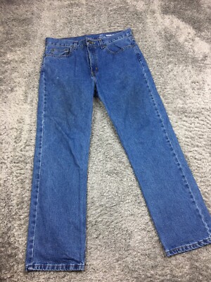 George Regular Straight Leg Jeans Mens Size 33x30 Blue Medium