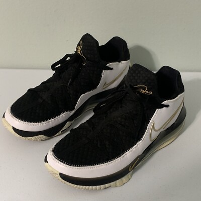 Nike LeBron 17 Low White Gold Black CD5007-101 Men Sneakers Shoes Size 12