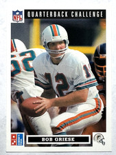HOFer BOB GRIESE Dolphins 1991 Upper Deck Domino's Pizza QB Challenge Card #37