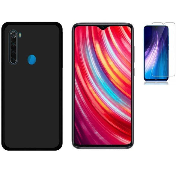 Funda Xiaomi Redmi Note 8 (6.3) Pulgadas Negra TPU GEL SILICONA + PROTECTOR