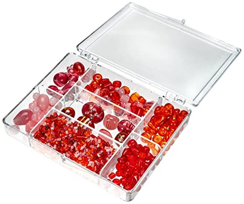 Rayher, Scatola con Perle di Vetro, Vari Colori e Dimensioni, Box SB, (Z2z)