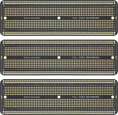 Electrocookie PCB Prototype Board Large Solderable Breadboard for Electronics Pr