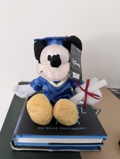 DISNEY Graduation Mickey Mouse 6" Plush Cap Diploma Gown New With Tags