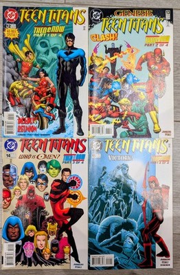 DC Teen Titans 12 13 14 15 Then & Now Storyline Comics Bundle Lot