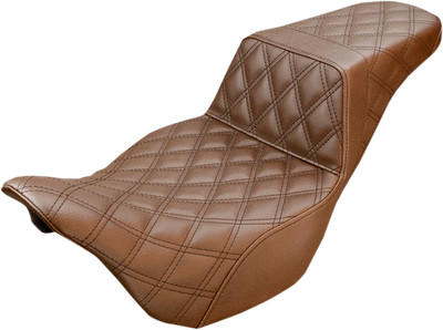 Saddlemen 808-07B-175BR Step-Up Seat - Full Lattice Stitch - Brown - FL 08-24