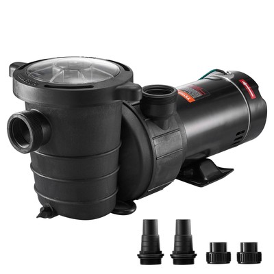 VEVOR Swimming Pool Pump Above Ground Pool Pump 1.5 HP 88 GPH w/ Strainer