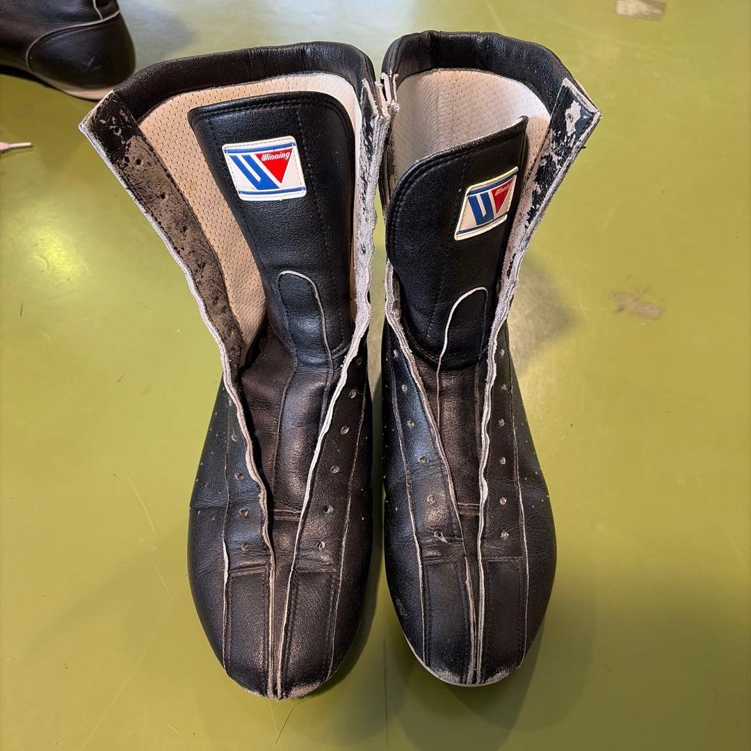 Winning Boxing Shoes Black US 8.5 26.5cm high-cut Japan Used Rare